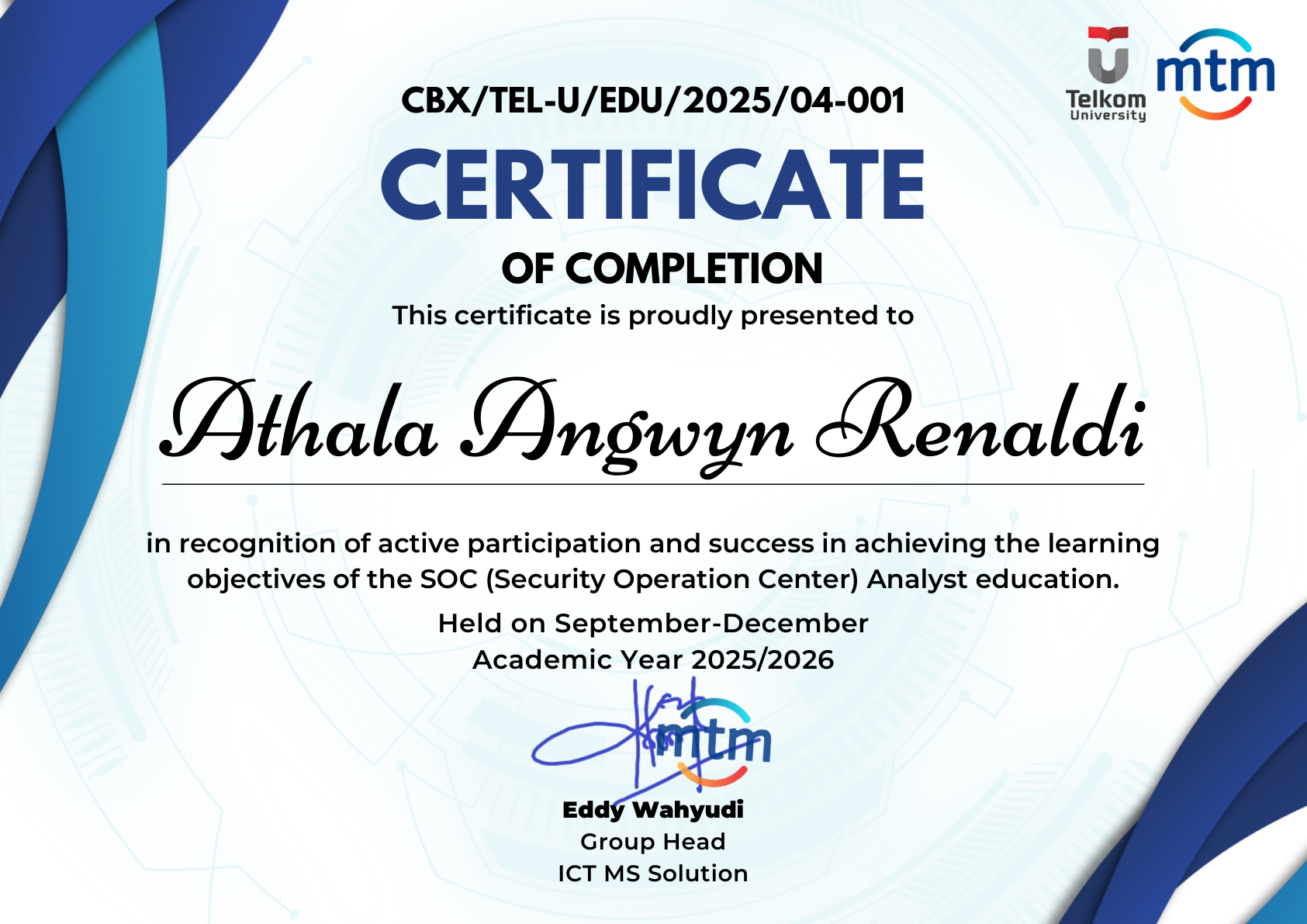SOC (Security Operation Center) Analyst